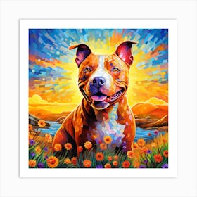 Pit Terrier Painting 1 Art Print