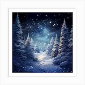 Snowy Forest Art Print