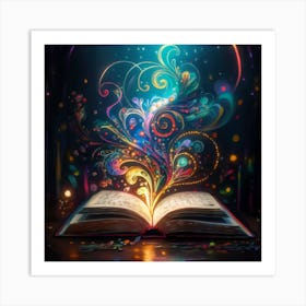 Open Book Art Print