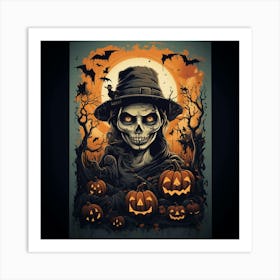 Halloween Skeleton 2 Art Print