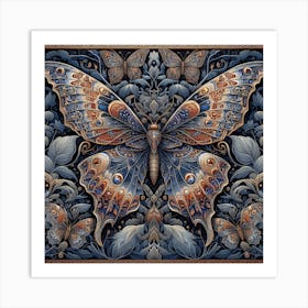 Classical Decorative Butterfly Design Art Print