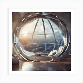 Futuristic Living Room 6 Art Print