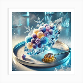 A Futuristic Dessert Called Frostberry Crystals, E Art Print