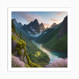 Valley In The Mountains Art Print