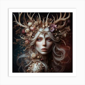 Deer Head Art Print