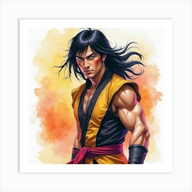 Mortal Kombat Ninja Fighter Concept Art (194) Art Print