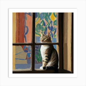 Cat In The Window 2 Art Print