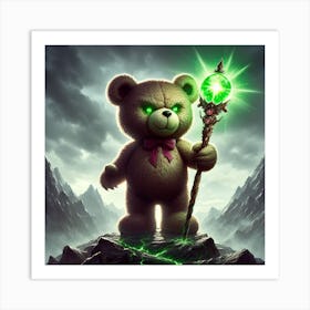 Teddy Bear Holding A Wand Art Print