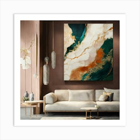 Abstract Marble Modern Painting Tableau (2) Art Print