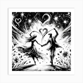 Happy couple 5 Art Print