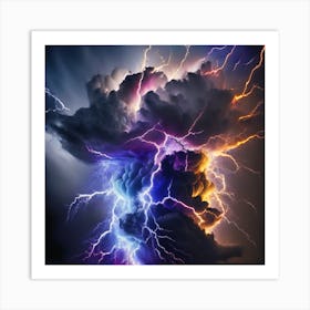 Lightning In The Sky 3 Art Print