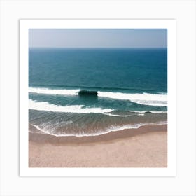 Aerial View Of A Surf Break Art Print