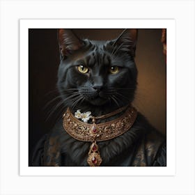 Renaissance Cat Art Print