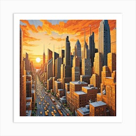 Sydney, Australia Cubism Style Art Print