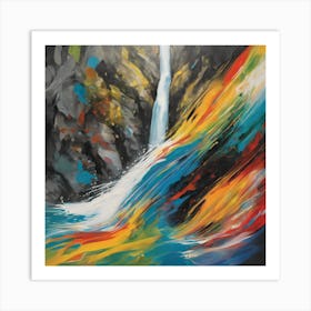 Rainbow Waterfall 1 Art Print