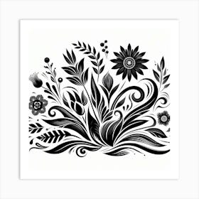 Black and White Abstract Art 259 Art Print