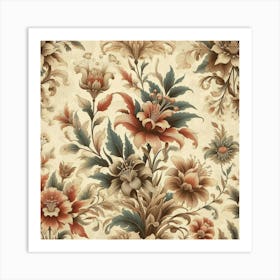 Floral Wallpaper 15 Art Print