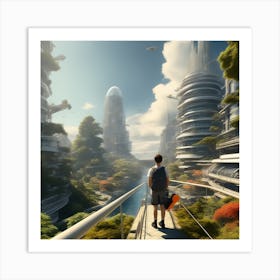 Futuristic Cityscape 231 Art Print