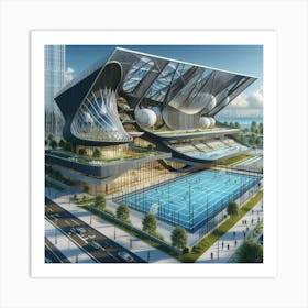 Futuristic Building 4 Art Print