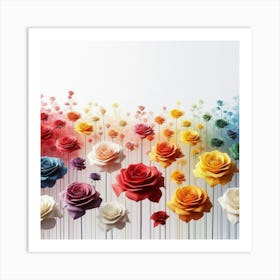 Colorful Roses 1 Art Print