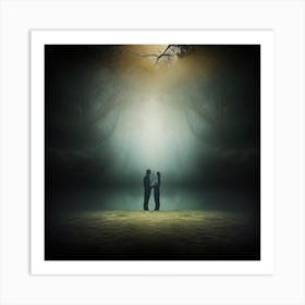 Couple In The Forest Art Print