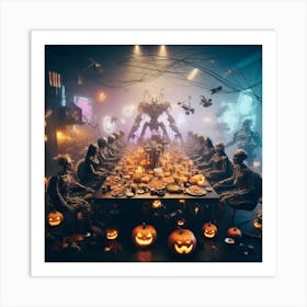 Halloween Dinner Art Print