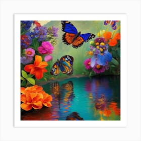 Butterfly Garden Art Print