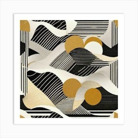 Sun black mountain Art Print