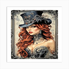 Steampunk Girl-Drucke 09.12.2024--vgbgh Art Print