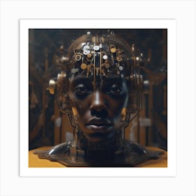 Robot Head 34 Art Print