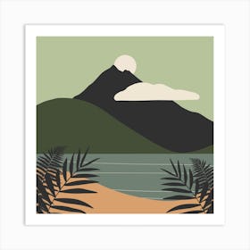 Landscape With Palm Trees Art Print