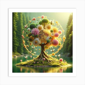 Bee Tree Art Print