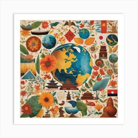 World Map Art Print