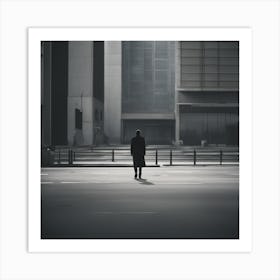 Man In A City Art Print