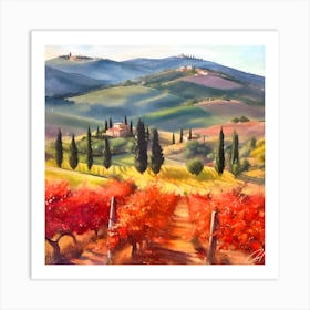 Tuscan Vineyards Art Print