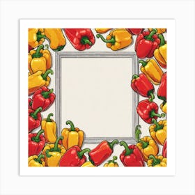 Frame Of Peppers 3 Art Print