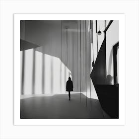 Person Walking In A Room Art Print