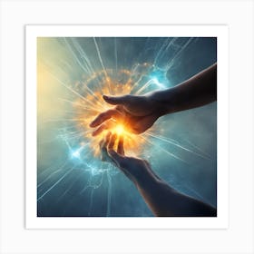 0 One Hand Touches The Other, And Energy Spreads Eve Esrgan V1 X2plus (1) Art Print