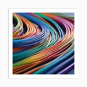 Colorful Wires 12 Art Print