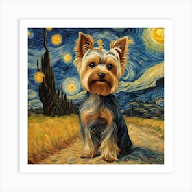 Yorki Painting Van Gogh Inspired Art Print