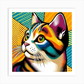 Pop Cat 5 Art Print