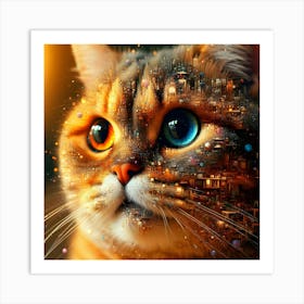 Cat In The City 2 Art Print