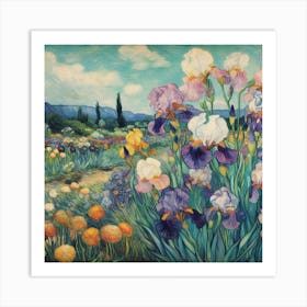 Iris Field Vincent Van Gogh Art Print 2 Art Print