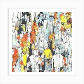 Crowd Of People 1 Art Print