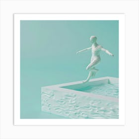 Figure In The Water Art Print