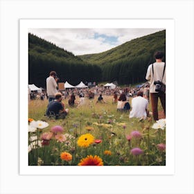 Wildflowers At A Festival Art Print