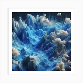 Abstract, Blue 2 Art Print