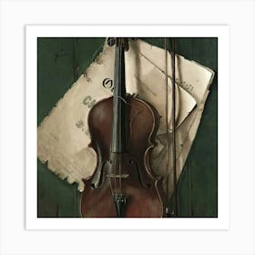 Violin And Music Art Print