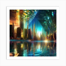 Vibrant Super City Art Print