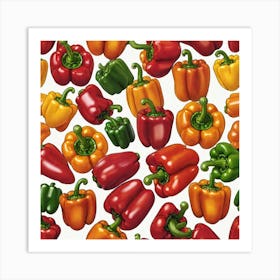 Colorful Peppers 47 Art Print